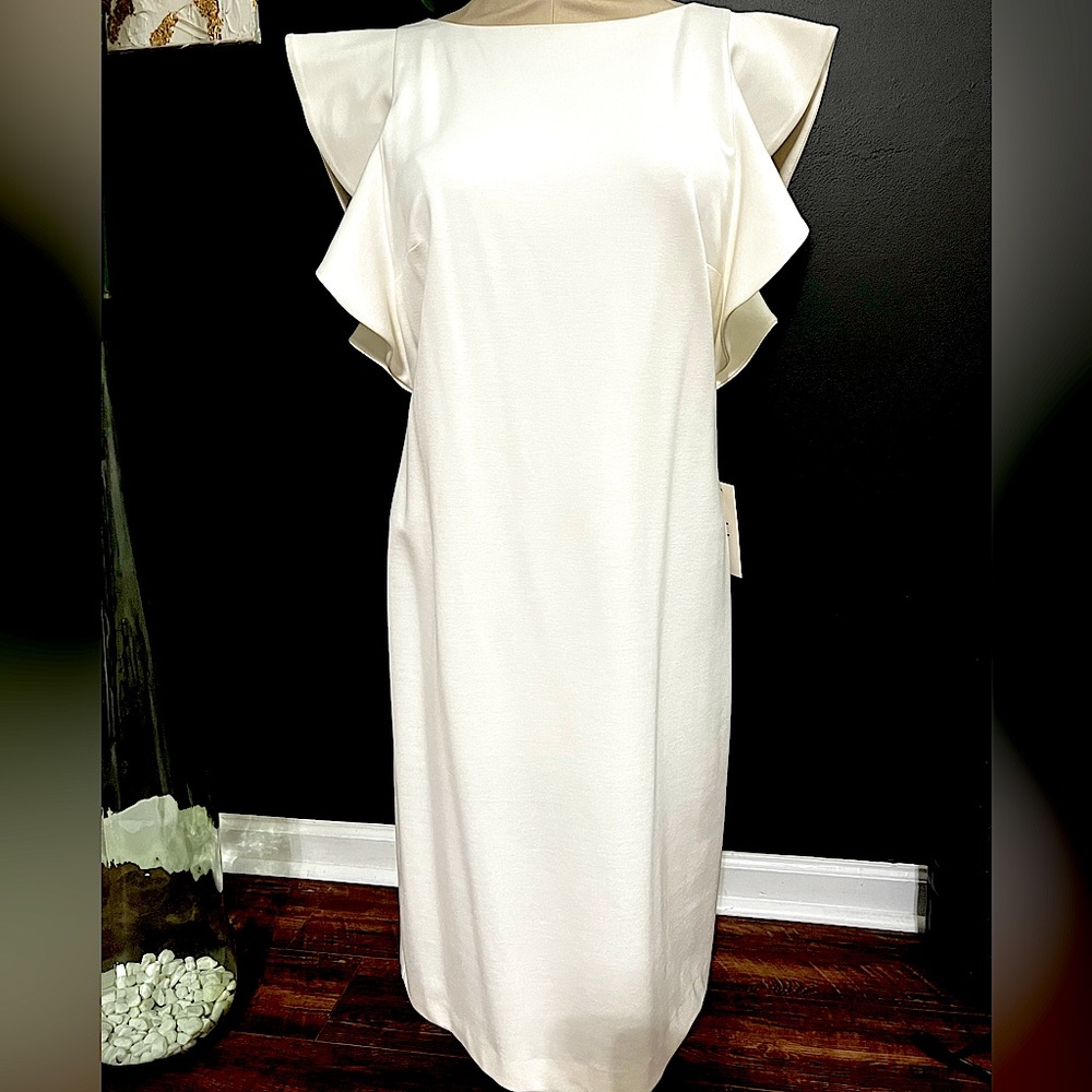 Women’s White Halston Dress, size 10